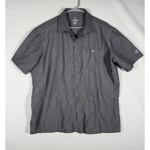 Kuhl Tufflex Shirt Mens XL Gray Renegade Button Outdoor Hiking Camping Golf